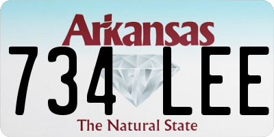 AR license plate 734LEE