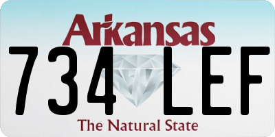 AR license plate 734LEF