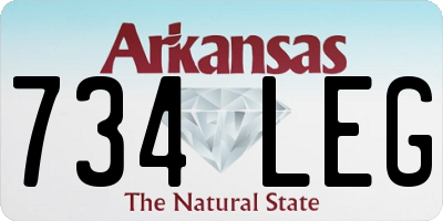 AR license plate 734LEG