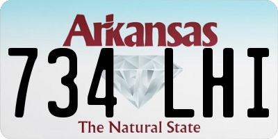AR license plate 734LHI
