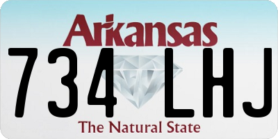 AR license plate 734LHJ