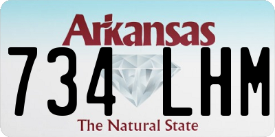 AR license plate 734LHM