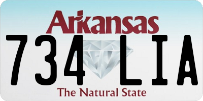 AR license plate 734LIA