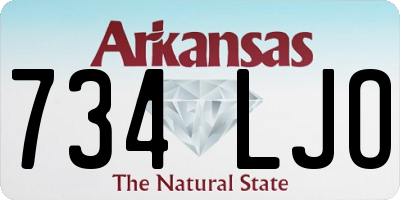 AR license plate 734LJO