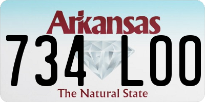 AR license plate 734LOO