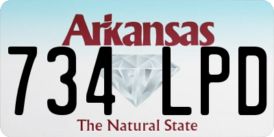 AR license plate 734LPD