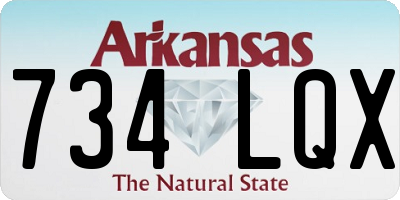 AR license plate 734LQX