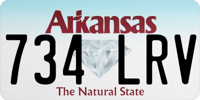 AR license plate 734LRV