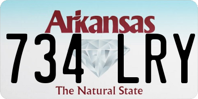 AR license plate 734LRY