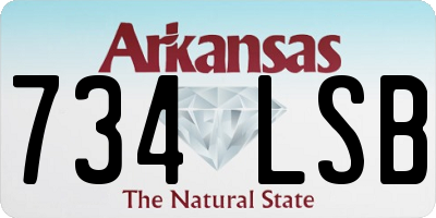 AR license plate 734LSB