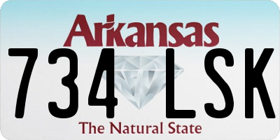 AR license plate 734LSK