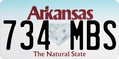 AR license plate 734MBS