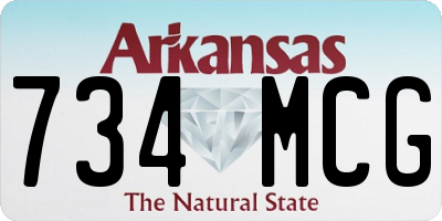 AR license plate 734MCG