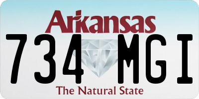 AR license plate 734MGI