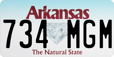 AR license plate 734MGM