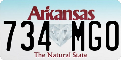AR license plate 734MGO