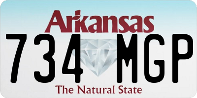 AR license plate 734MGP
