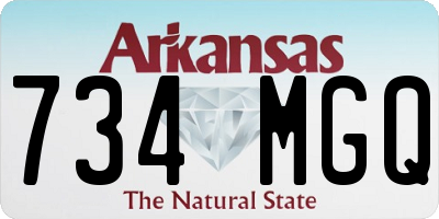 AR license plate 734MGQ