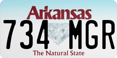 AR license plate 734MGR