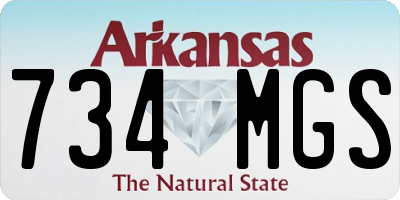 AR license plate 734MGS