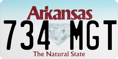 AR license plate 734MGT