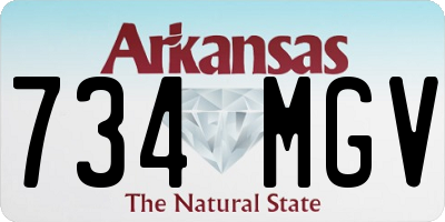 AR license plate 734MGV