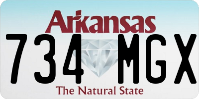 AR license plate 734MGX