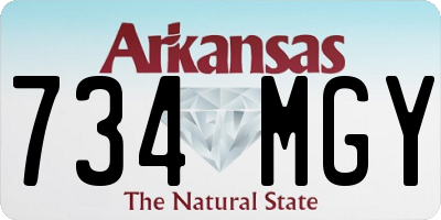 AR license plate 734MGY