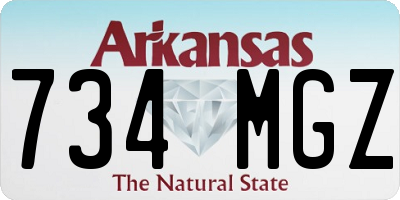AR license plate 734MGZ
