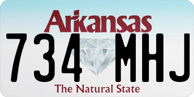 AR license plate 734MHJ