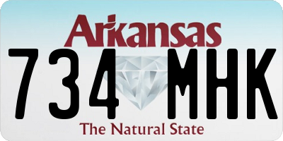 AR license plate 734MHK