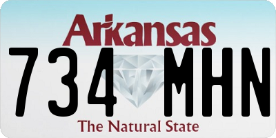 AR license plate 734MHN
