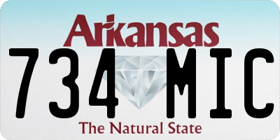 AR license plate 734MIC