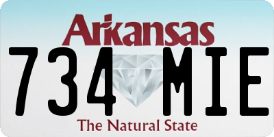 AR license plate 734MIE