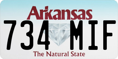 AR license plate 734MIF