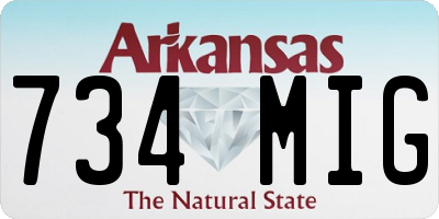 AR license plate 734MIG