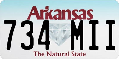 AR license plate 734MII
