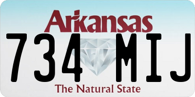 AR license plate 734MIJ
