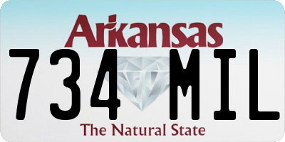 AR license plate 734MIL