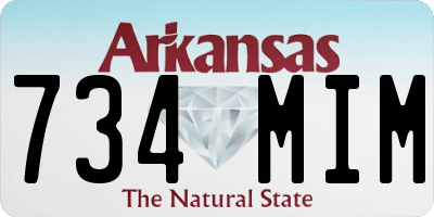 AR license plate 734MIM