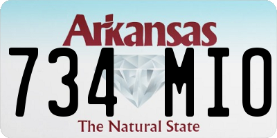AR license plate 734MIO