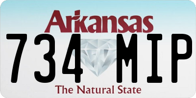 AR license plate 734MIP