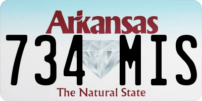 AR license plate 734MIS