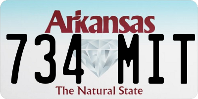 AR license plate 734MIT