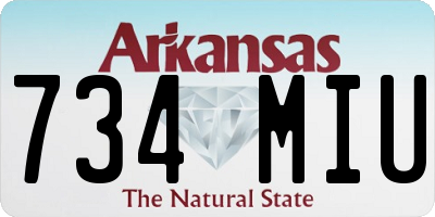 AR license plate 734MIU
