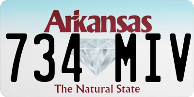 AR license plate 734MIV