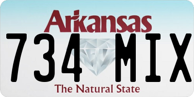 AR license plate 734MIX