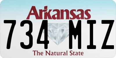 AR license plate 734MIZ