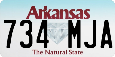 AR license plate 734MJA