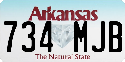 AR license plate 734MJB